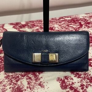 Chloe Chic Navy Leather Wallet